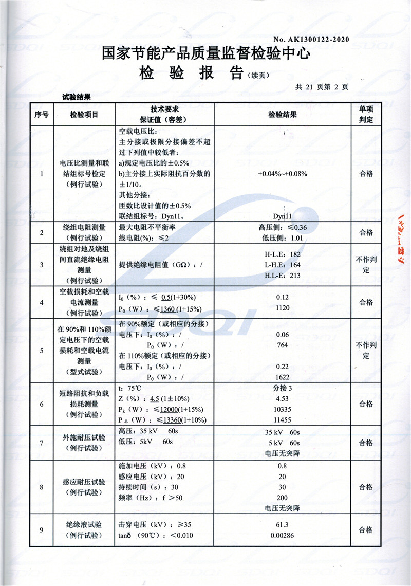 高低压试验报告-S11-1250富裕富裕富裕油浸式变压器-2.jpg